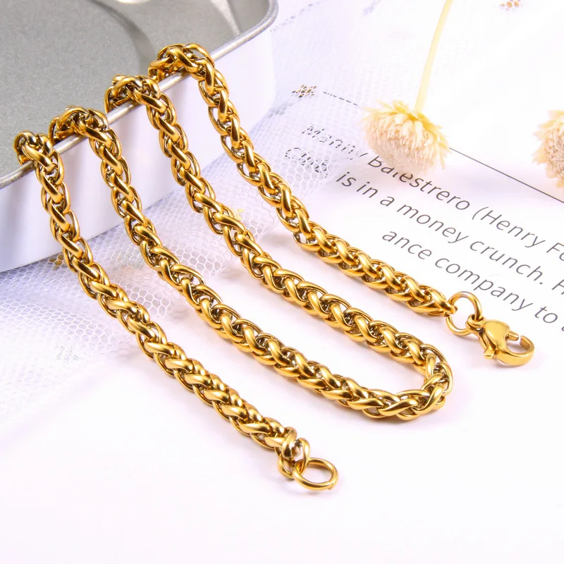 Men's Titanium Steel Snakebone Chain Necklace Stainless Steel Fashion Jewelry Accessory Basket Chain
Men's Titanium Steel Snakebone Chain Necklace Stainless Steel Fashion Jewelry Accessory Basket Chain