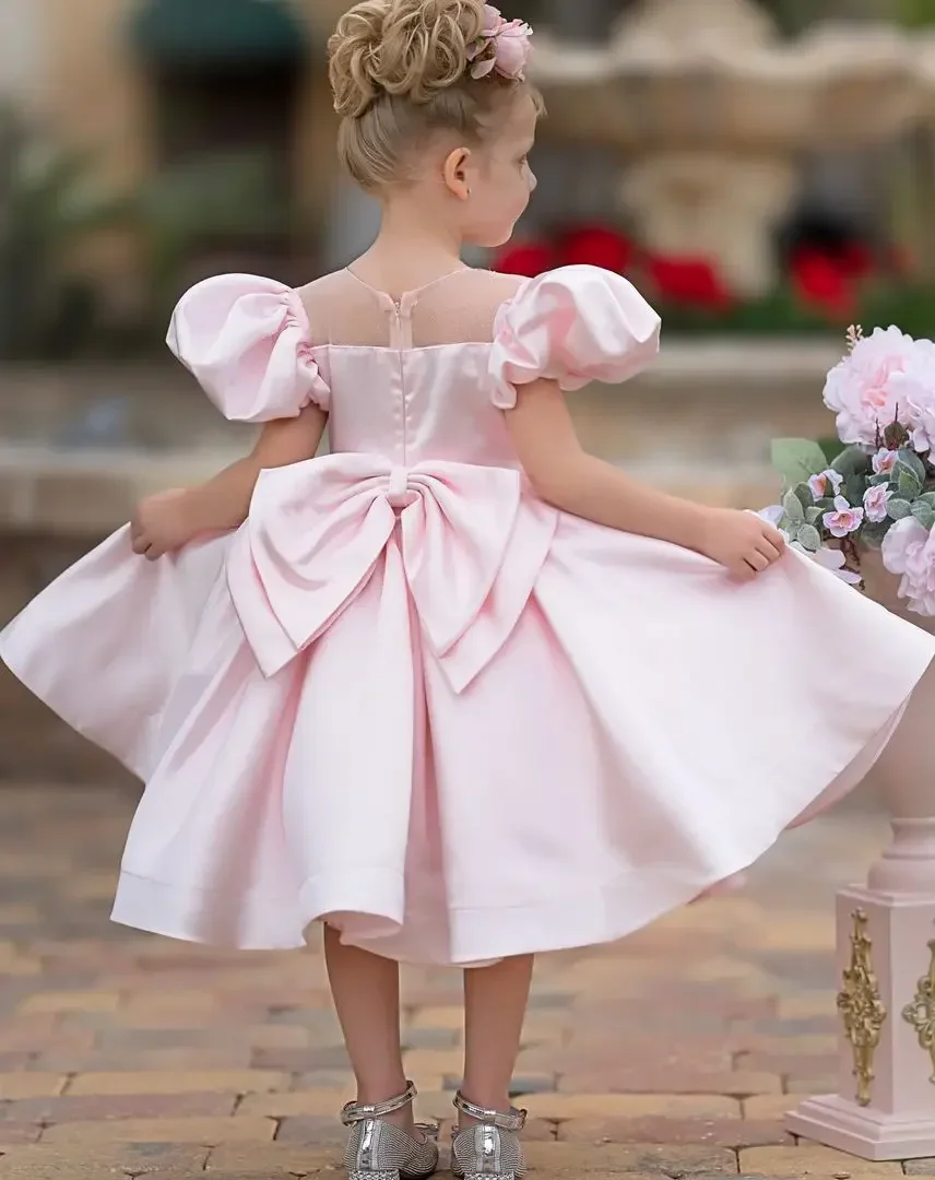 Pink Customized Flower Girl Dress for Wedding Short Sleeves Sequins with Bow Puffy Princess Birthday First Communion Ball Gown
Pink Customized Flower Girl Dress for Wedding Short Sleeves Sequins with Bow Puffy Princess Birthday First Communion Ball Gown