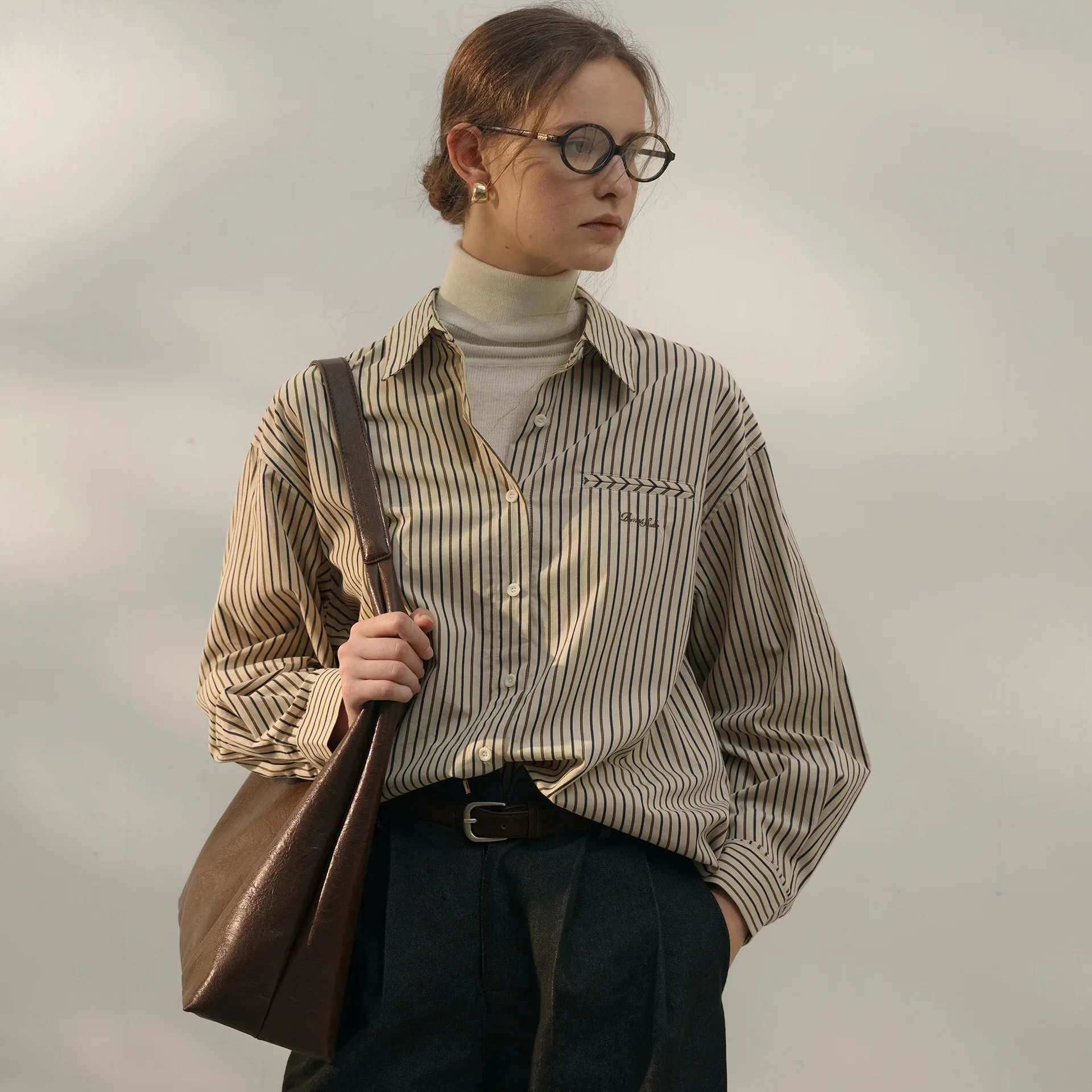 100% Cotton Vintage Striped Shirt Women 2024 Autumn Clothes Casual Contrast Color Loose Button Up Shirts Ladies Office Camisas 
100% Cotton Vintage Striped Shirt Women 2024 Autumn Clothes Casual Contrast Color Loose Button Up Shirts Ladies Office Camisas