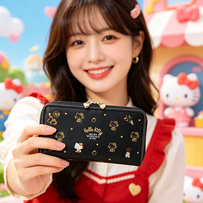 PU Coin Purse Hello Kittys Long Style Wallet Clutch Bag Bags for Woman Cinnamoroll Kuromi Kawaii Cartoon Bow Anime Fresh Sweet
PU Coin Purse Hello Kittys Long Style Wallet Clutch Bag Bags for Woman Cinnamoroll Kuromi Kawaii Cartoon Bow Anime Fresh Sweet