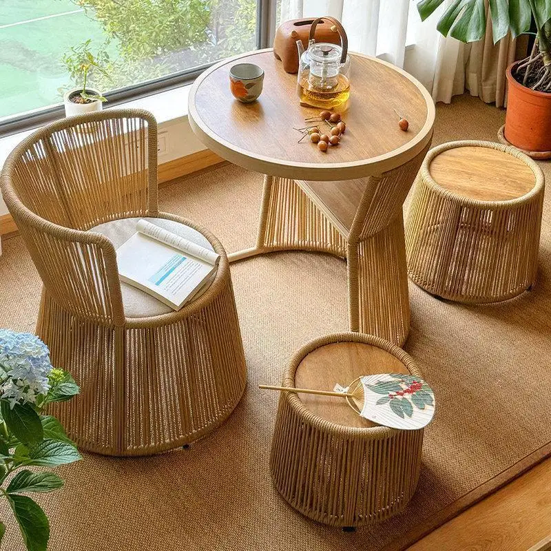 Balcony small table and chair leisure rattan chair three-piece tea drinking storage small apartment surrounding stove
Balcony small table and chair leisure rattan chair three-piece tea drinking storage small apartment surrounding stove