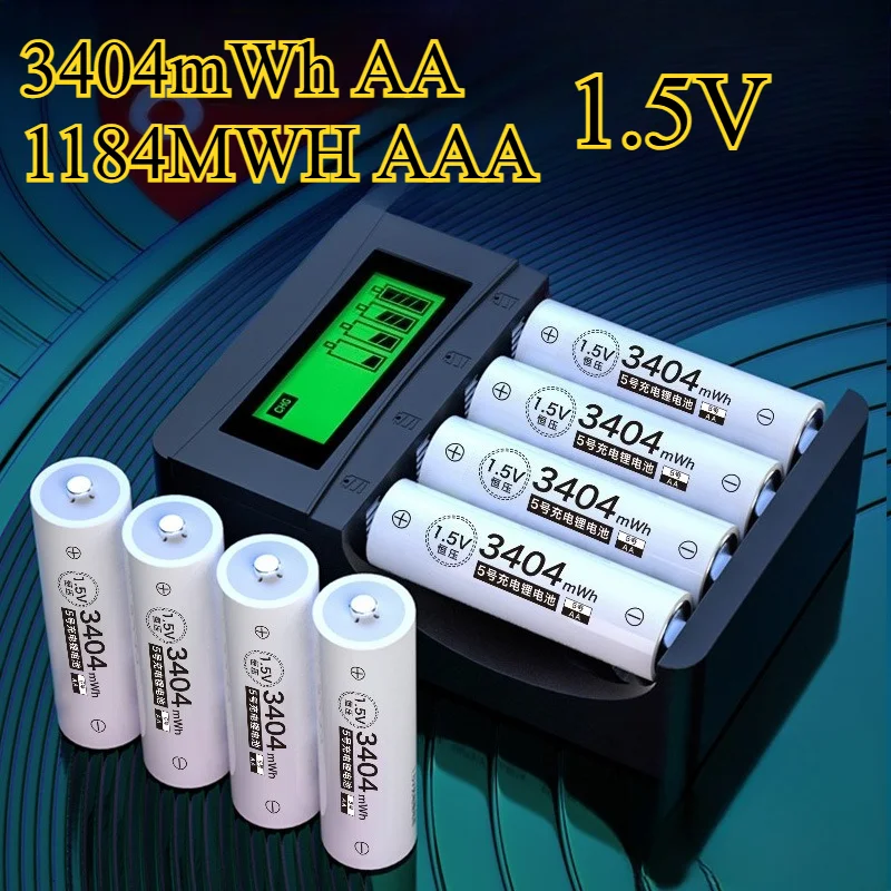 3404 МВтч AA/1184 МВтч AAA 1,5 В литиевая аккумуляторная батарея, набор зарядных устройств для игрушек/замок по отпечатку пальца, литий-ионная батарея USB Type-C
3404 МВтч AA/1184 МВтч AAA 1,5 В литиевая аккумуляторная батарея, набор зарядных устройств для игрушек/замок по отпечатку пальца, литий-ионная батарея USB Type-C