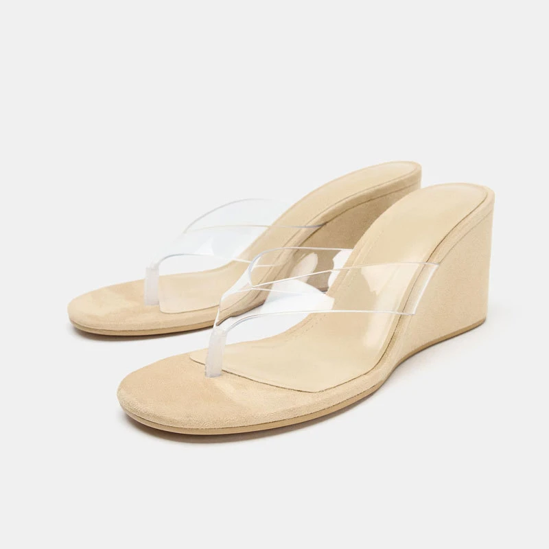 Summer New Fashion Wedge Sandals, Round Toe Transparent Clip On Mules Women's Outdoor Beach Flip-flops Comfortable Non-slip
Summer New Fashion Wedge Sandals, Round Toe Transparent Clip On Mules Women's Outdoor Beach Flip-flops Comfortable Non-slip