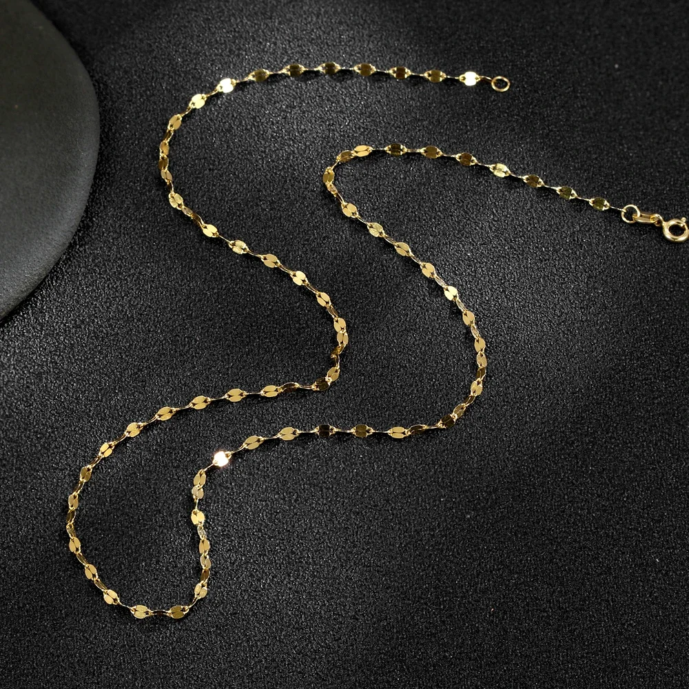 100% Pure 925 Silver 18K Gold Plated Waterwave Chain Chopin Link Necklace Neck Collar for Women Fine Jewelry Birthday's Gift
100% Pure 925 Silver 18K Gold Plated Waterwave Chain Chopin Link Necklace Neck Collar for Women Fine Jewelry Birthday's Gift