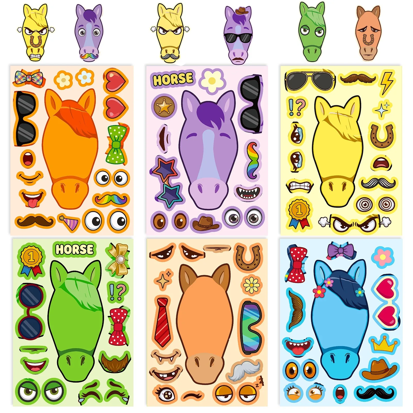 6/12sheets Horse Face Puzzle Graffiti Stickers Exquisite Cartoon DIY Toys Secret for Bottle Scrapbook Travel Bag Aesthetic Decal
6/12sheets Horse Face Puzzle Graffiti Stickers Exquisite Cartoon DIY Toys Secret for Bottle Scrapbook Travel Bag Aesthetic Decal