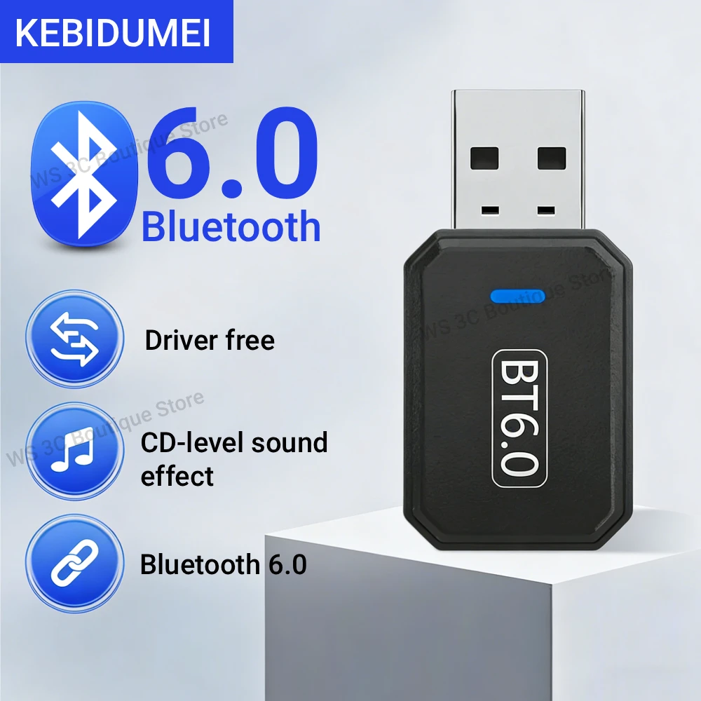 USB-адаптер KEBIDUMEI Bluetooth 6.0, Bluetooth-приемник/передатчик для ПК с Windows 11/10/8.1, Bluetooth-приемник/передатчик для клавиатуры/мыши
USB-адаптер KEBIDUMEI Bluetooth 6.0, Bluetooth-приемник/передатчик для ПК с Windows 11/10/8.1, Bluetooth-приемник/передатчик для клавиатуры/мыши
