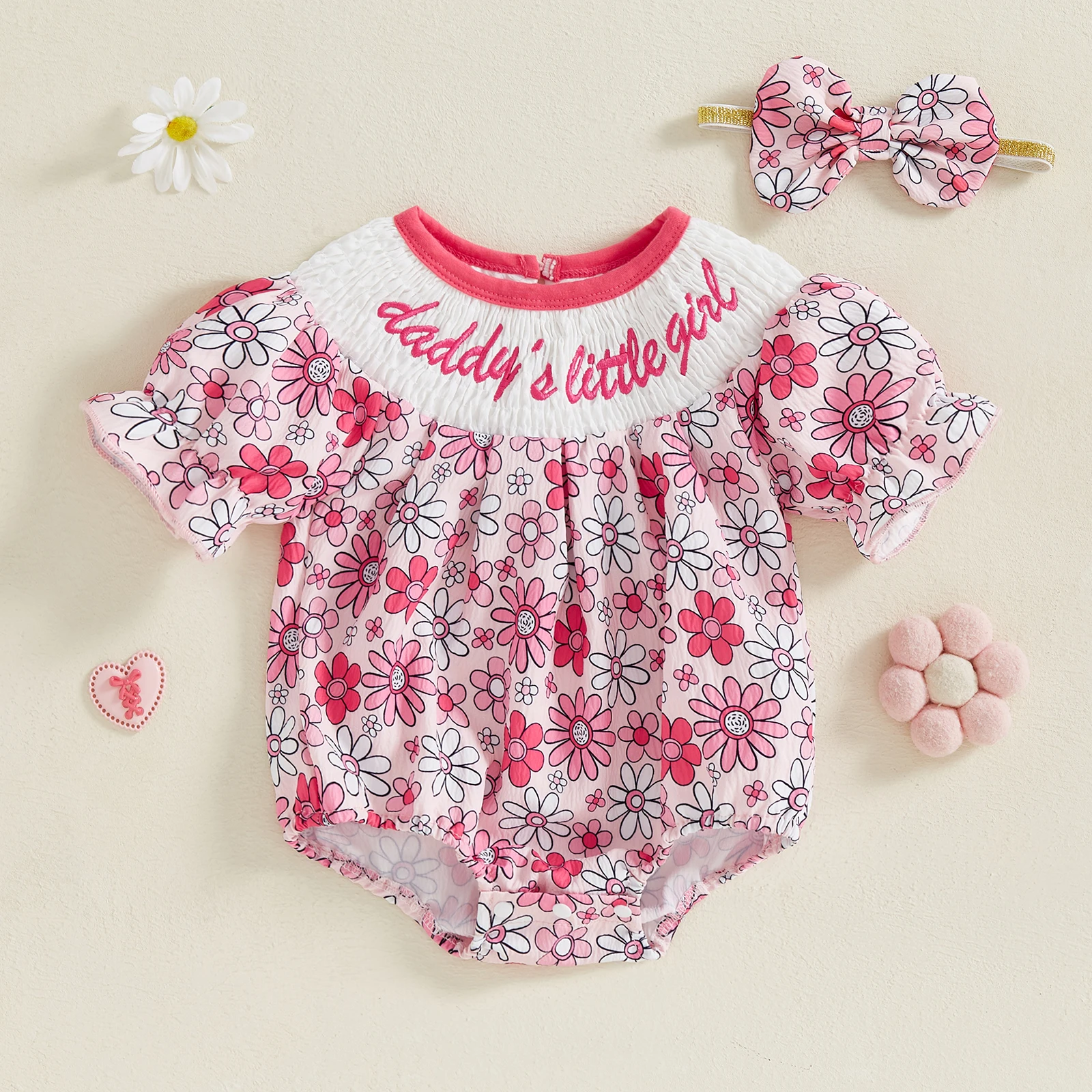 BeQeuewll Cute Sweet Summer Baby Girls Rompers Fashion Letter Embroidery Floral Short Sleeve Newborn Bodysuits with Headband
BeQeuewll Cute Sweet Summer Baby Girls Rompers Fashion Letter Embroidery Floral Short Sleeve Newborn Bodysuits with Headband