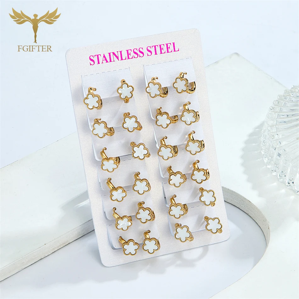 12 Pairs Golden Flower Hoop Earring for Women Small Thick Round Earrings Set Ideal for Daily Wear Jewelry Accessories Wholesale
12 Pairs Golden Flower Hoop Earring for Women Small Thick Round Earrings Set Ideal for Daily Wear Jewelry Accessories Wholesale
