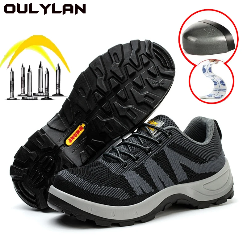 Oulylan New Safety Shoes Steel Toe Shoes Men Work Sneakers Safety Tennis Industrial Protection For The Feet
Oulylan New Safety Shoes Steel Toe Shoes Men Work Sneakers Safety Tennis Industrial Protection For The Feet