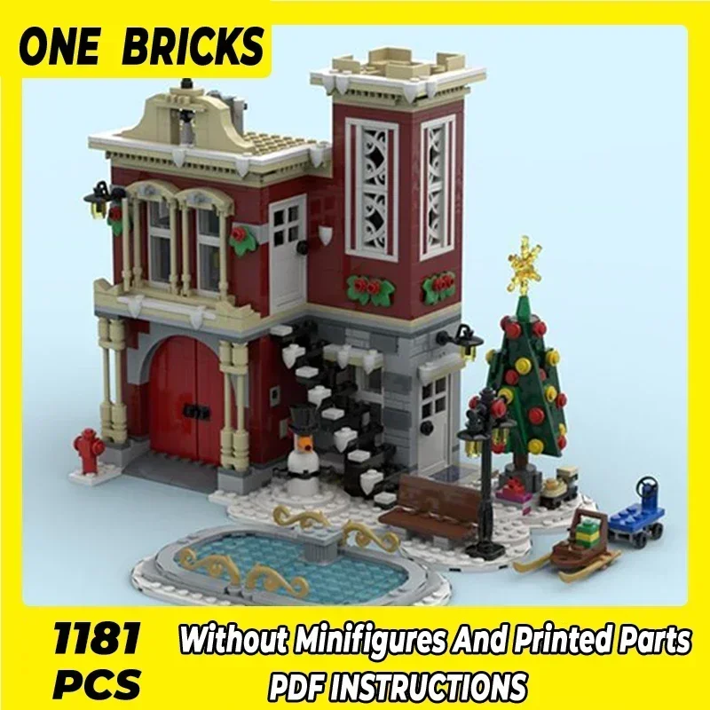Moc Building Bricks Street View Model Winter Village Fire Station Technology Modular Blocks Gift Christmas Toys DIY Set Assembly
Moc Building Bricks Street View Model Winter Village Fire Station Technology Modular Blocks Gift Christmas Toys DIY Set Assembly