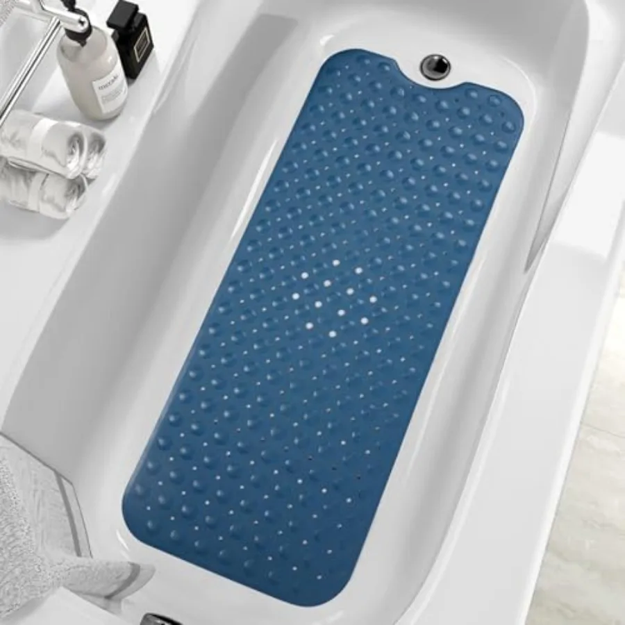 Bath Tub and Shower Mats, Non-Slip 39 x 16 Inch Extra Long Bath Mat, Machine Washable Bathtub Mat with Drain Holes, Suction Cup
Bath Tub and Shower Mats, Non-Slip 39 x 16 Inch Extra Long Bath Mat, Machine Washable Bathtub Mat with Drain Holes, Suction Cup