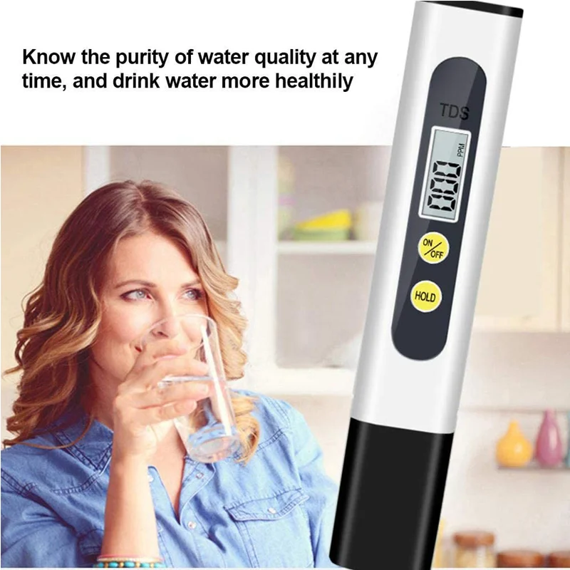 TDS Water Tester Digital Water Meter Home Drinking Water Quality Sensor Pet Water Test Pen
TDS Water Tester Digital Water Meter Home Drinking Water Quality Sensor Pet Water Test Pen