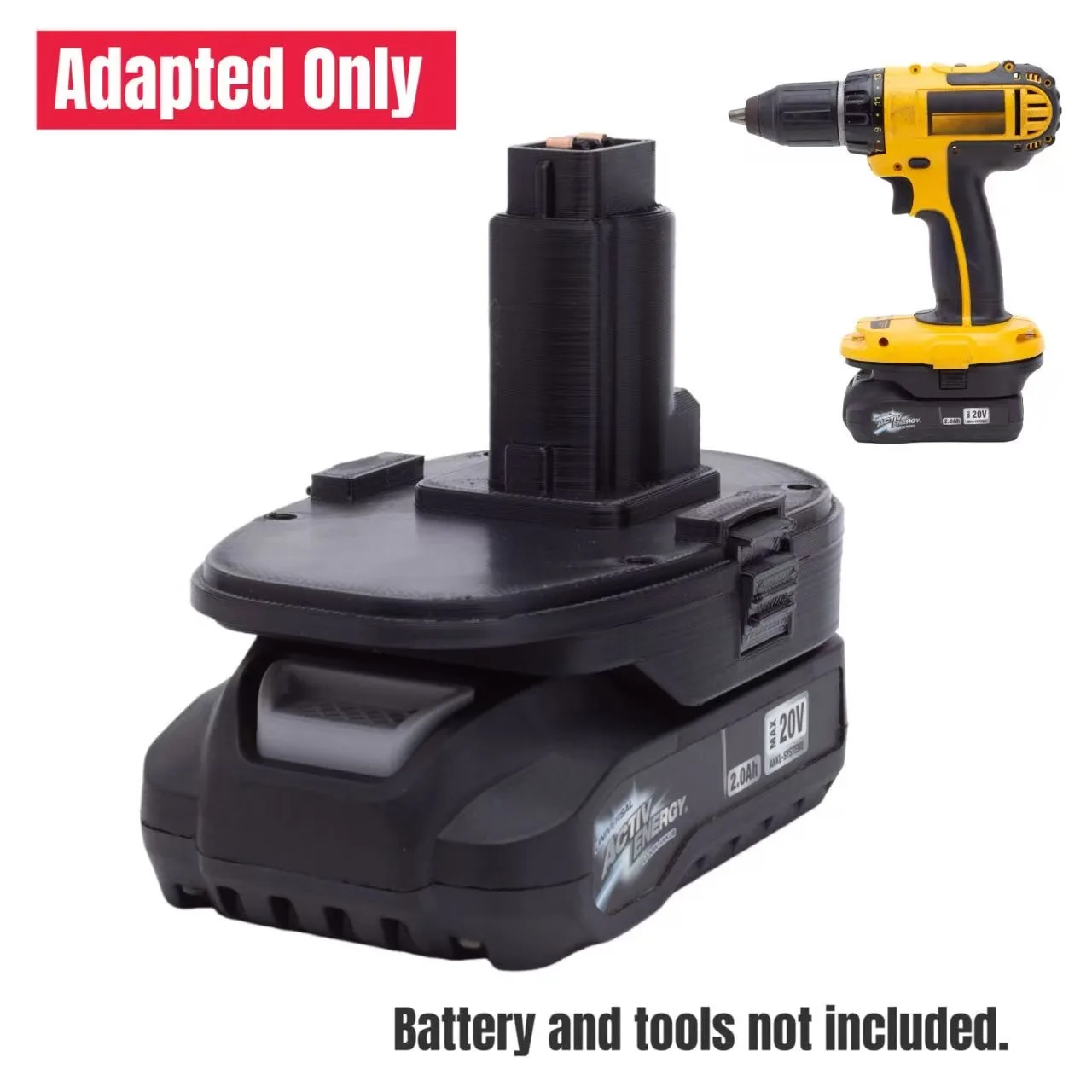 Converter Adapter For Aldi Ferrex Activ Energy 20V/40V Battery To Dewalt or 1820 Nickel Power Tools(Converter Only)
Converter Adapter For Aldi Ferrex Activ Energy 20V/40V Battery To Dewalt or 1820 Nickel Power Tools(Converter Only)
