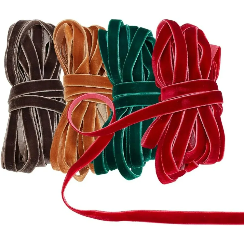 40 Yards Christmas Velvet Ribbon 3/8 inch Wide Soft Ribbon Single Face Velvet Ribbons Gift Wrapping Ribbon Rolls for Wedding
40 Yards Christmas Velvet Ribbon 3/8 inch Wide Soft Ribbon Single Face Velvet Ribbons Gift Wrapping Ribbon Rolls for Wedding