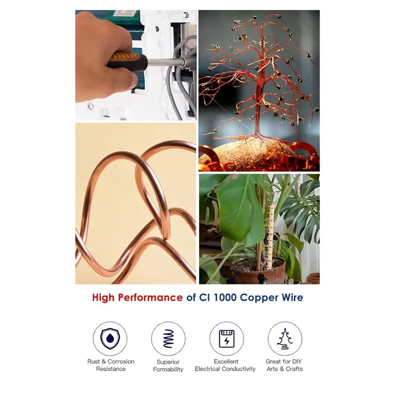 BAAG-99.9% Soft Copper Wire - 20 Gauge 0.8Mm - 300 Feet, Pure Bare Copper Wire Craft Wire For Jewelry Making Gardening Easy Inst
BAAG-99.9% Soft Copper Wire - 20 Gauge 0.8Mm - 300 Feet, Pure Bare Copper Wire Craft Wire For Jewelry Making Gardening Easy Inst