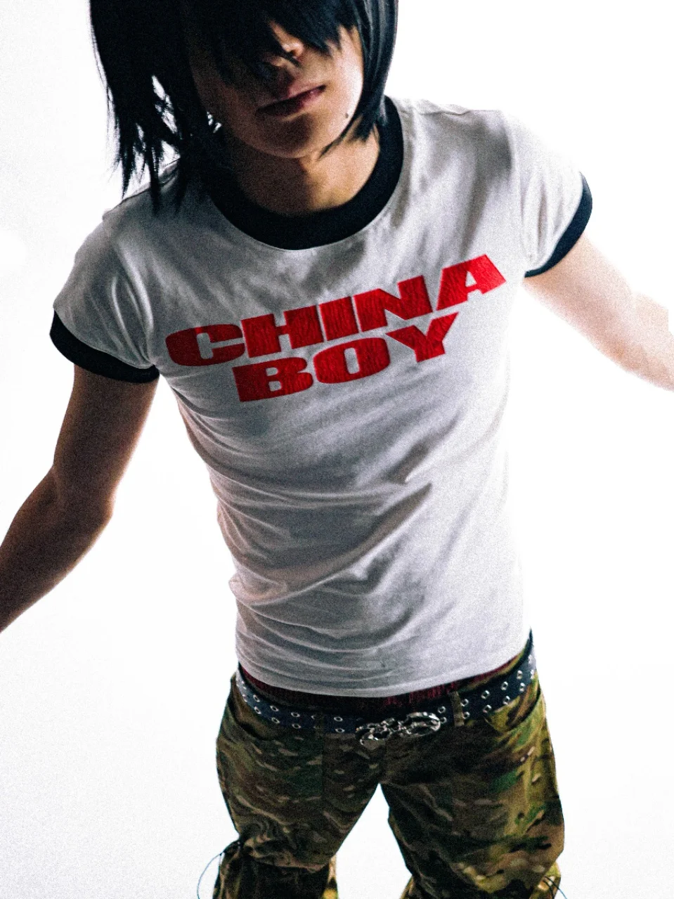 PCCVISION AN0N CHINABOY Slim Fit Short Sleeve T-Shirt Double Sided Printing Color Block White Street Style round Neck Geometric
PCCVISION AN0N CHINABOY Slim Fit Short Sleeve T-Shirt Double Sided Printing Color Block White Street Style round Neck Geometric