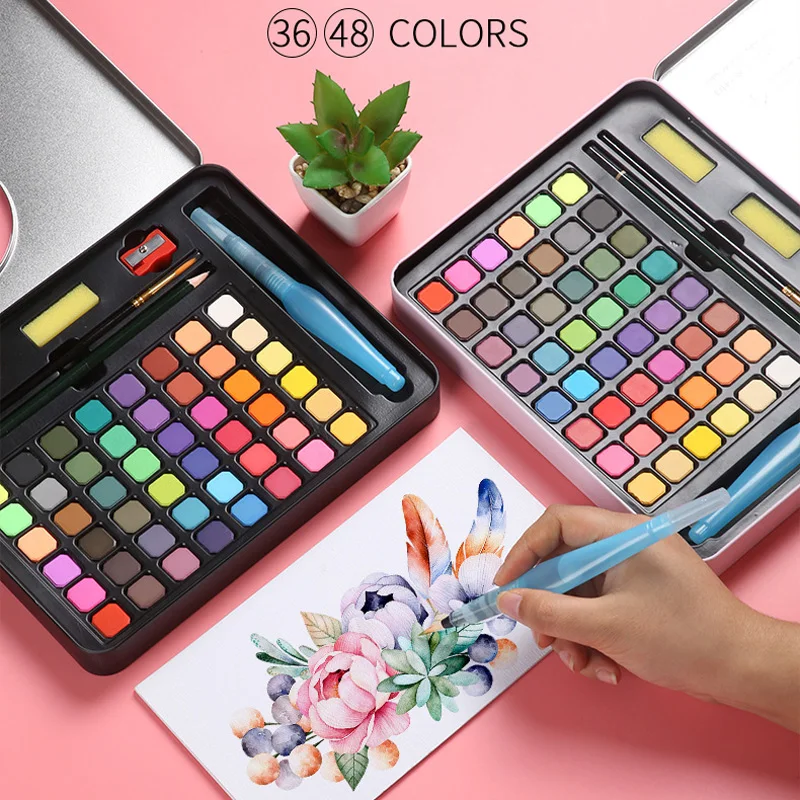 36/48 Colors Solid Watercolor Paint Set Ideal for Artists Painting Professionals Sudents Watercolour Paint Art Painting Supplies
36/48 Colors Solid Watercolor Paint Set Ideal for Artists Painting Professionals Sudents Watercolour Paint Art Painting Supplies