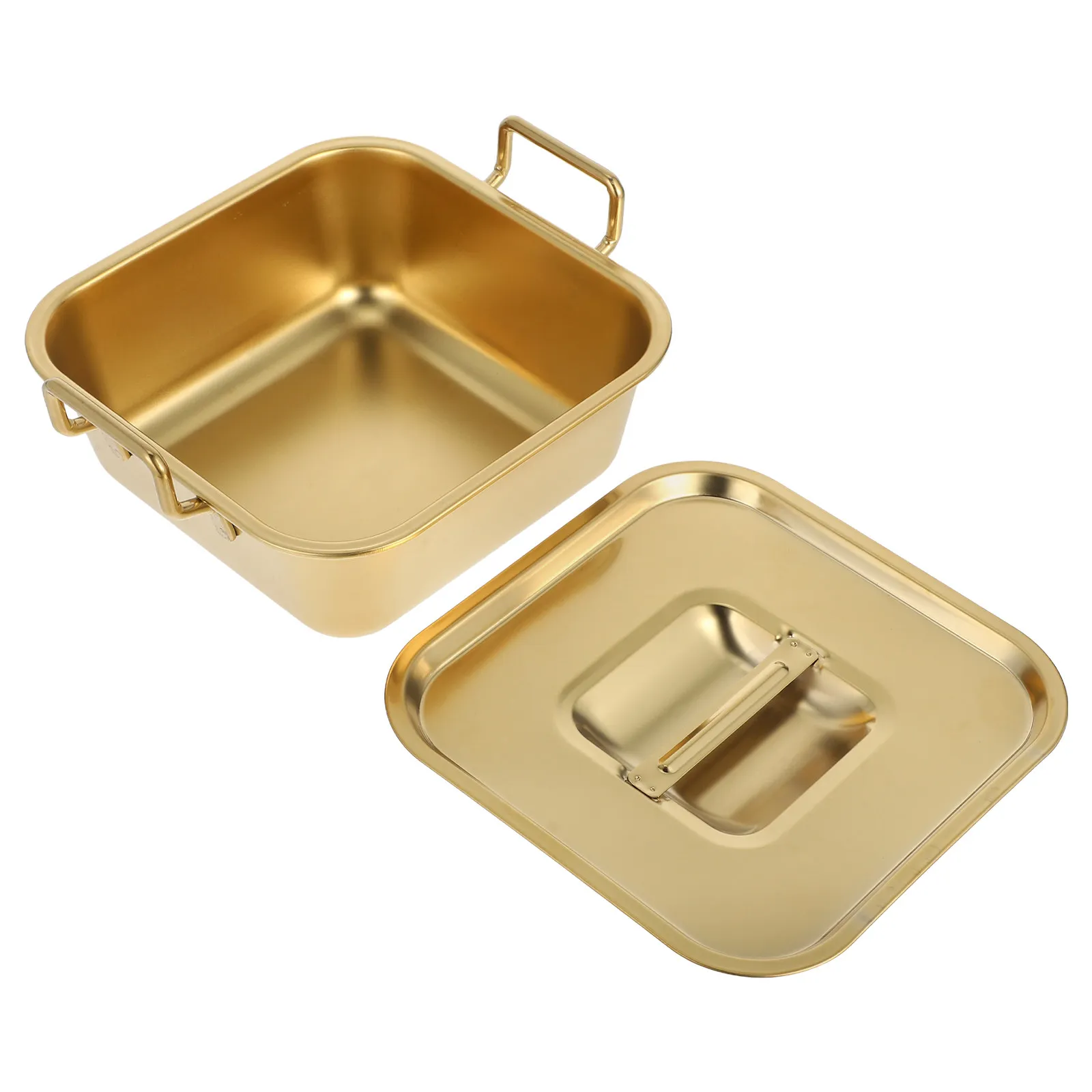 dual-handle Stainless Steel Square Tray With Lid And Handles Fried Chicken French Fries Snack Serving Dish Tiramisu Serving Tray
dual-handle Stainless Steel Square Tray With Lid And Handles Fried Chicken French Fries Snack Serving Dish Tiramisu Serving Tray