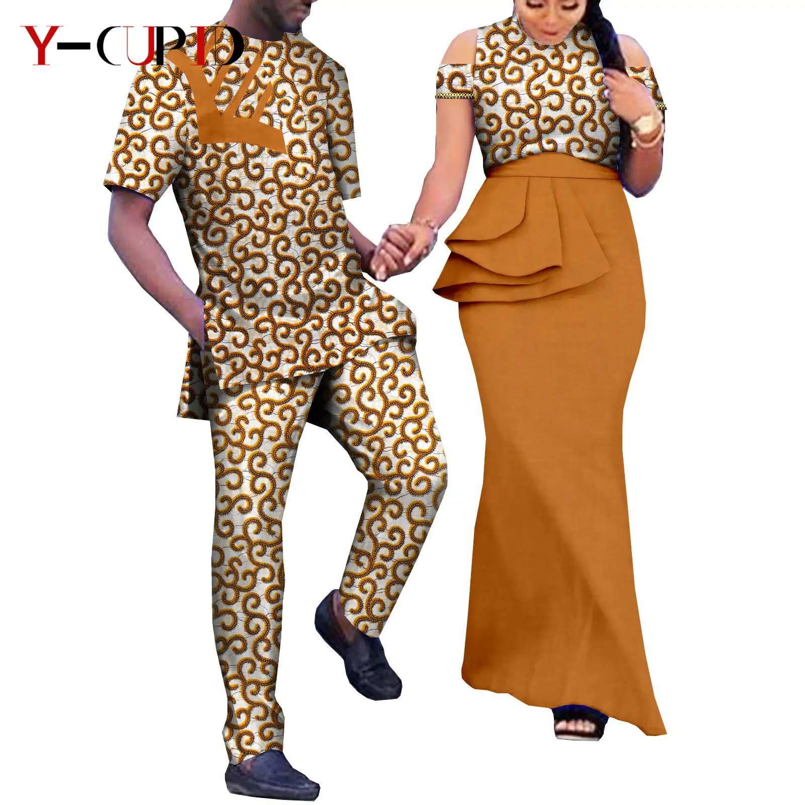 African Print Dresses for Women Matching Men Ankara Outfits Top and Pants Sets Bazin Riche African Couple Clothes Party Y22C011
African Print Dresses for Women Matching Men Ankara Outfits Top and Pants Sets Bazin Riche African Couple Clothes Party Y22C011