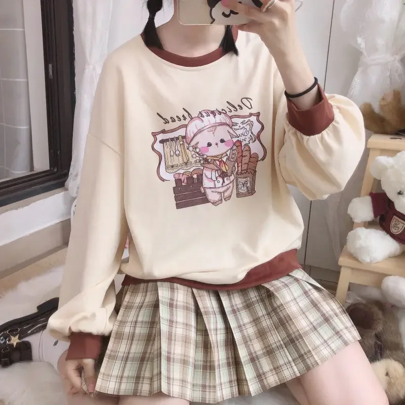 Women Cute Style Crew Neck Long Sleeve Loose Tops Kawaii Anime Sweatshirt Soft Girl Pullover 2024 Female Fashion Korean Jumper
Women Cute Style Crew Neck Long Sleeve Loose Tops Kawaii Anime Sweatshirt Soft Girl Pullover 2024 Female Fashion Korean Jumper