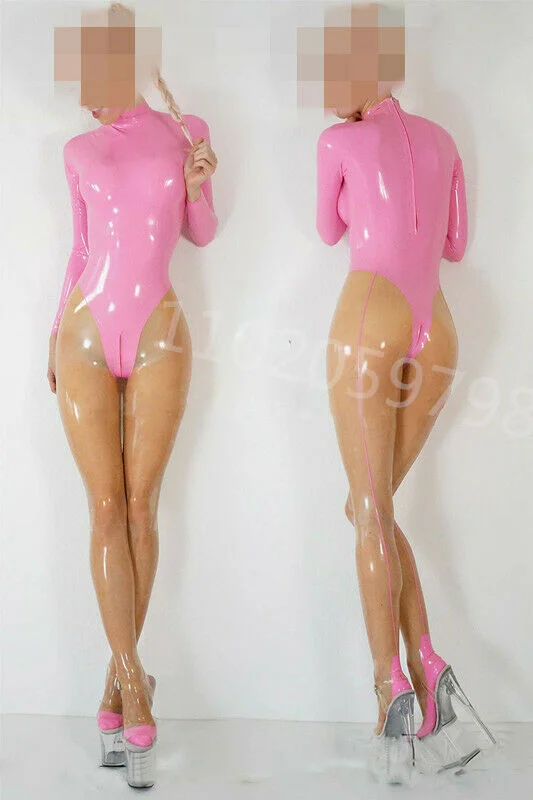 Handmade Sexy Women Transparent & Pink Rubber Latex Catsuit with Socks back Zipper Latex Bodysuit Zentai Bodysuit Custom Made
Handmade Sexy Women Transparent & Pink Rubber Latex Catsuit with Socks back Zipper Latex Bodysuit Zentai Bodysuit Custom Made
