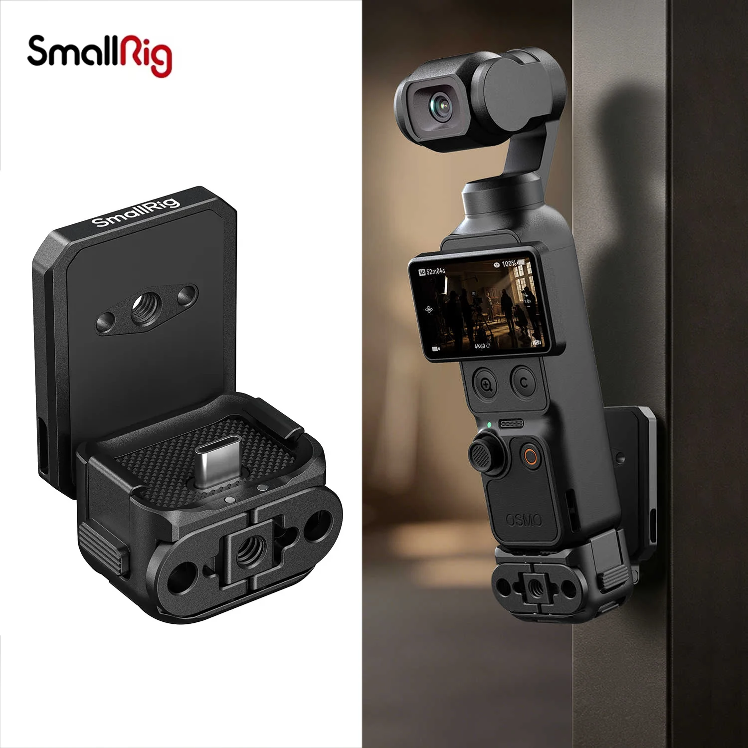 SmallRig Attachable Quick Release Backplate Mount Support with USB-C Port for DJI Osmo Pocket 4 / 3 6359
SmallRig Attachable Quick Release Backplate Mount Support with USB-C Port for DJI Osmo Pocket 4 / 3 6359
