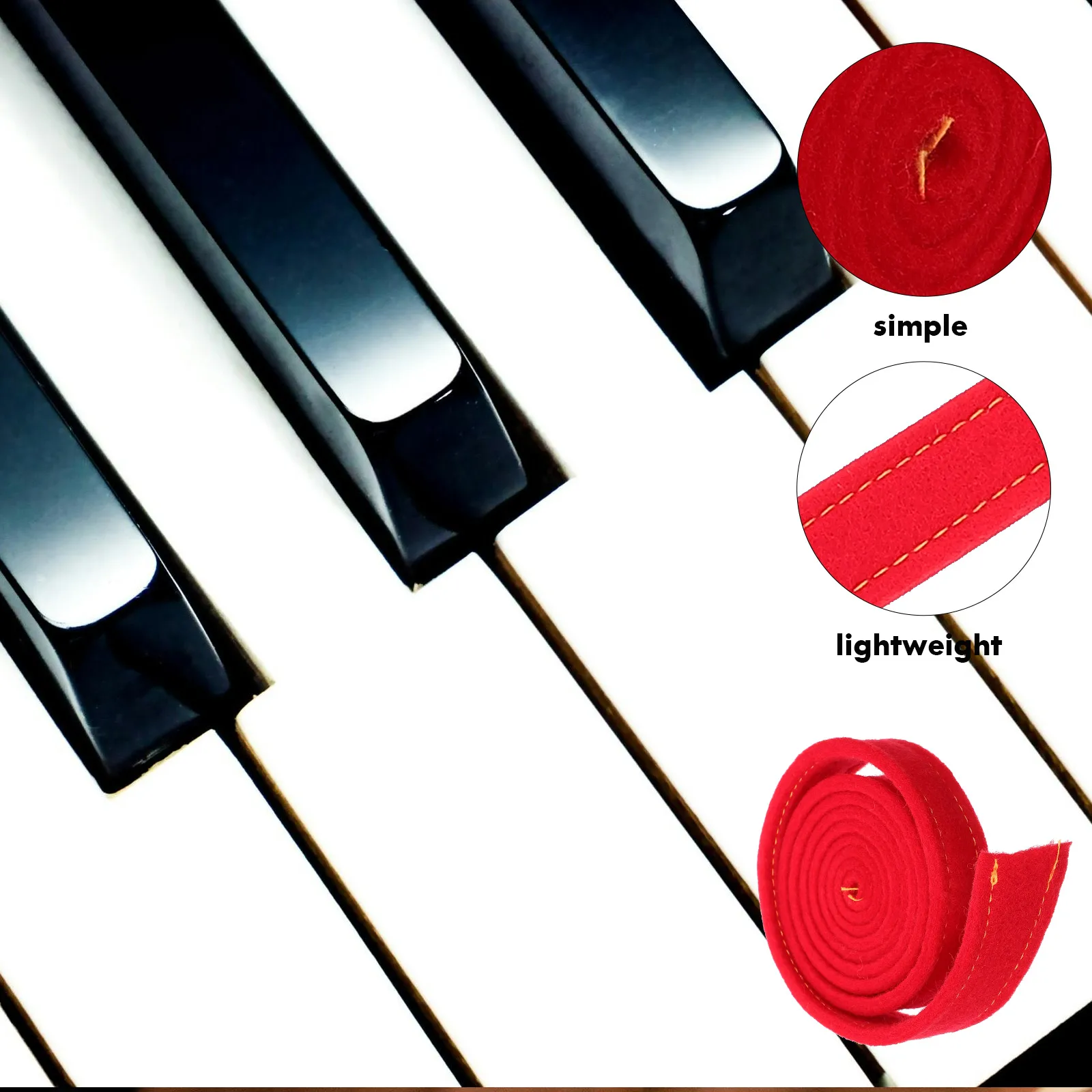 Piano Guzheng Belt Red Thread Felt Strip 138cm Tuning Piano Tuning Belt Accessory Professional Temperament Strip
Piano Guzheng Belt Red Thread Felt Strip 138cm Tuning Piano Tuning Belt Accessory Professional Temperament Strip