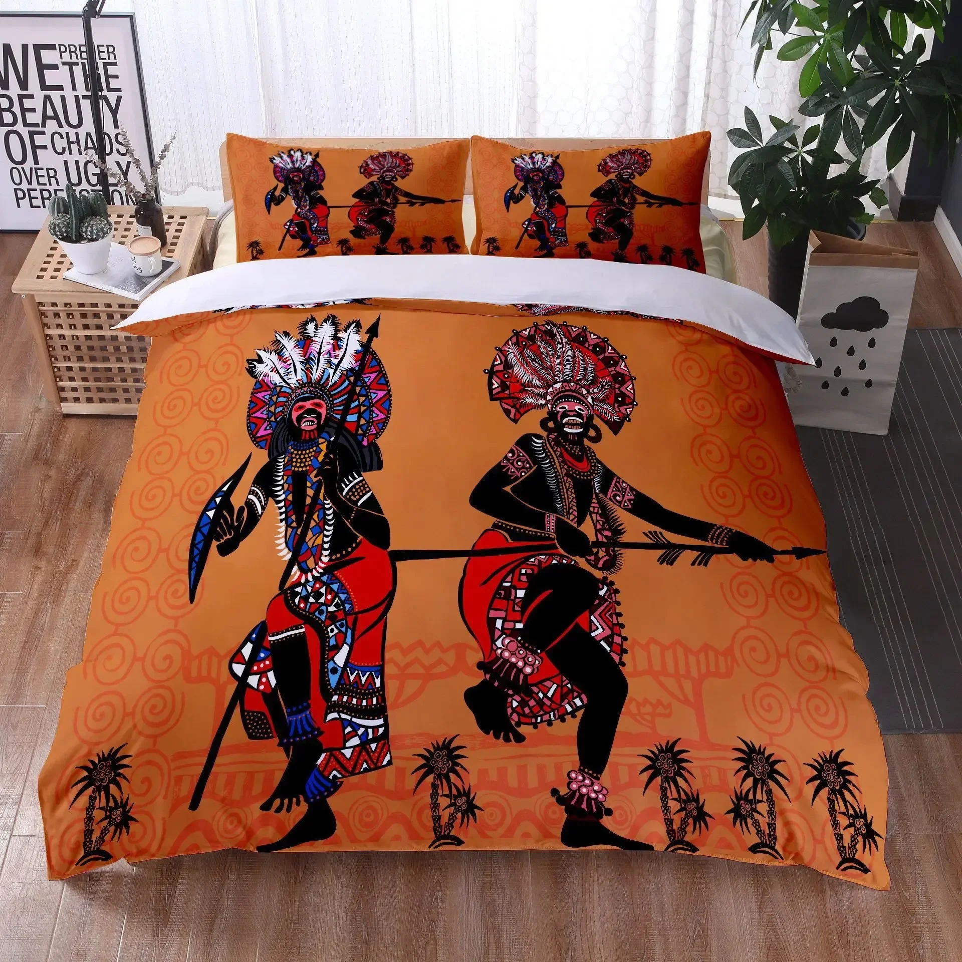 African Woman Bedding Set Ethnic Afro Duvet Cover Microfiber African American Comforter Set 3 Pieces Orange Ancient Desert Full
African Woman Bedding Set Ethnic Afro Duvet Cover Microfiber African American Comforter Set 3 Pieces Orange Ancient Desert Full