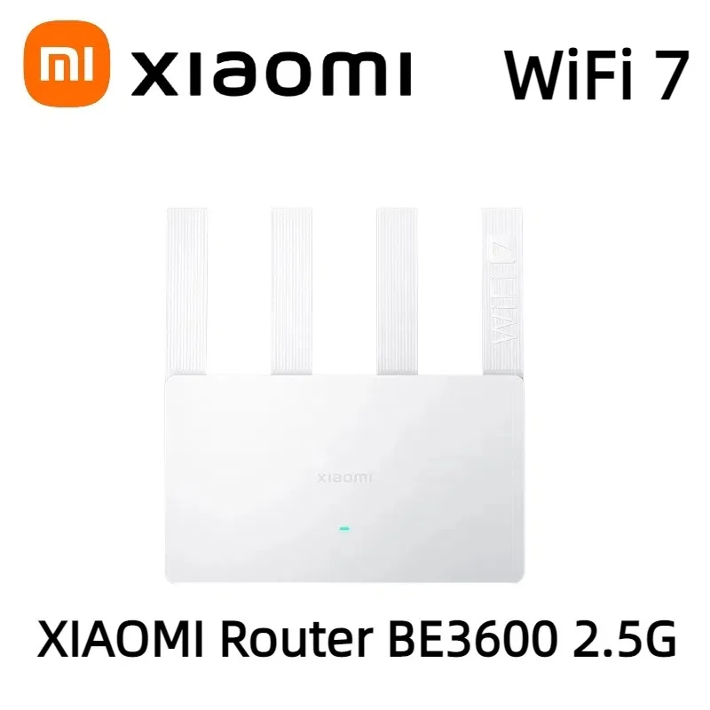 Xiaomi Mi Router BE3600 2.5G Wifi 7 Wiress Router 2.4GHz 5GHz Dual Band Mesh Works with Xiaomi mijia mihome App Network Cable
Xiaomi Mi Router BE3600 2.5G Wifi 7 Wiress Router 2.4GHz 5GHz Dual Band Mesh Works with Xiaomi mijia mihome App Network Cable