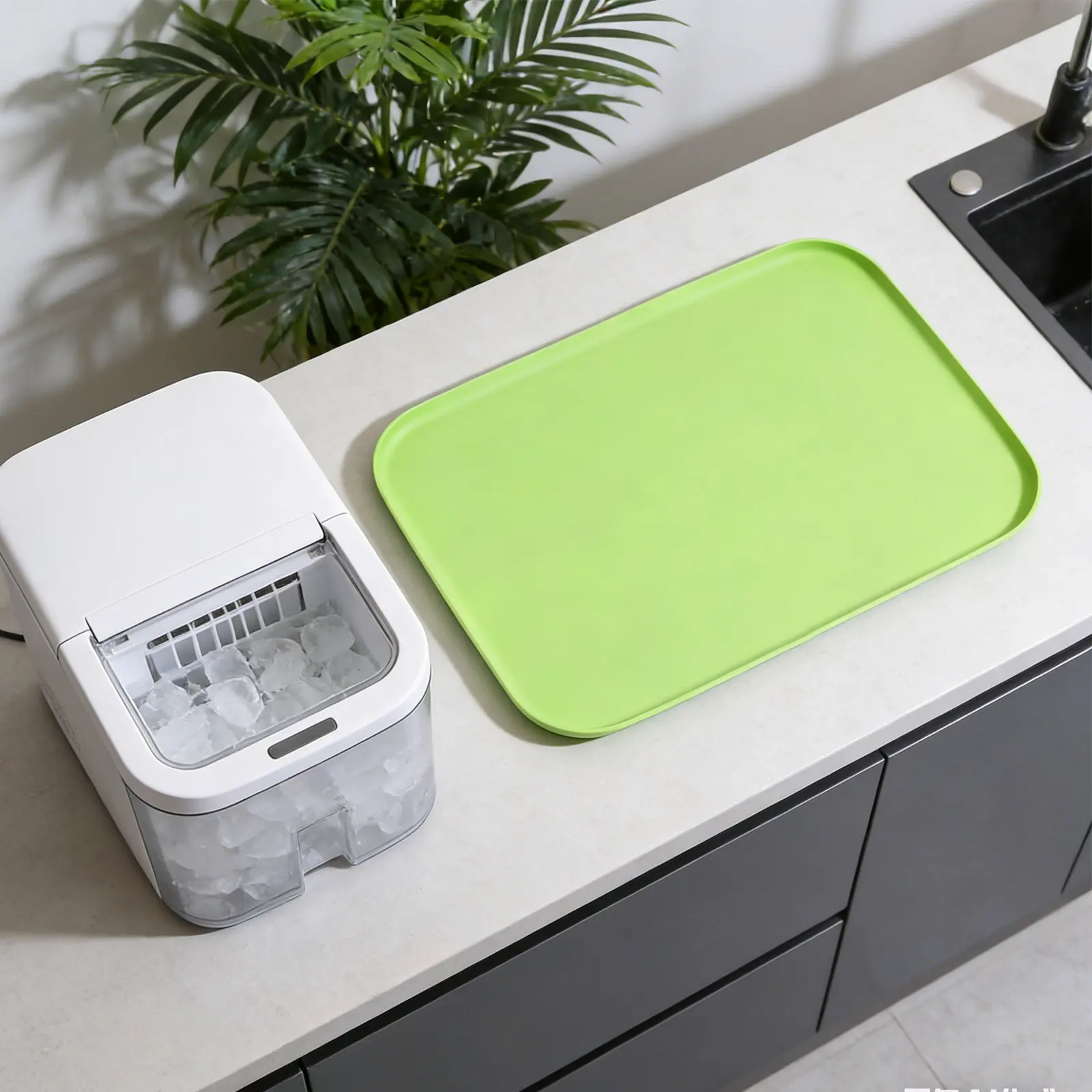24x16 Inch Silicone Ice Maker Countertop Mat Drip Tray with Raised Edges Non-Slip Water Catcher for Nugget Ice Machine
24x16 Inch Silicone Ice Maker Countertop Mat Drip Tray with Raised Edges Non-Slip Water Catcher for Nugget Ice Machine