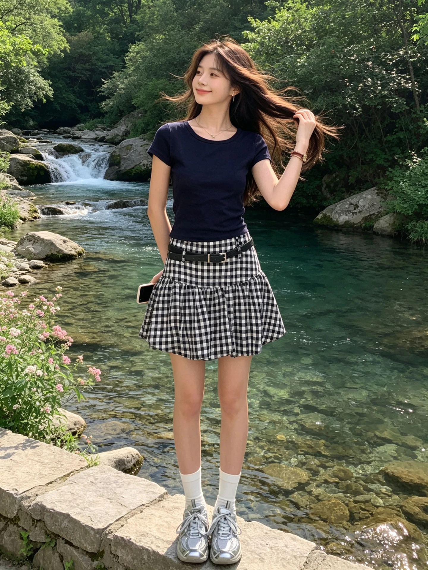 Korean Sweet Knot Tie Shoulder Short Sleeve T-Shirt Women's Super Beautiful Ultra Popular Plaid Skirt Set
Korean Sweet Knot Tie Shoulder Short Sleeve T-Shirt Women's Super Beautiful Ultra Popular Plaid Skirt Set