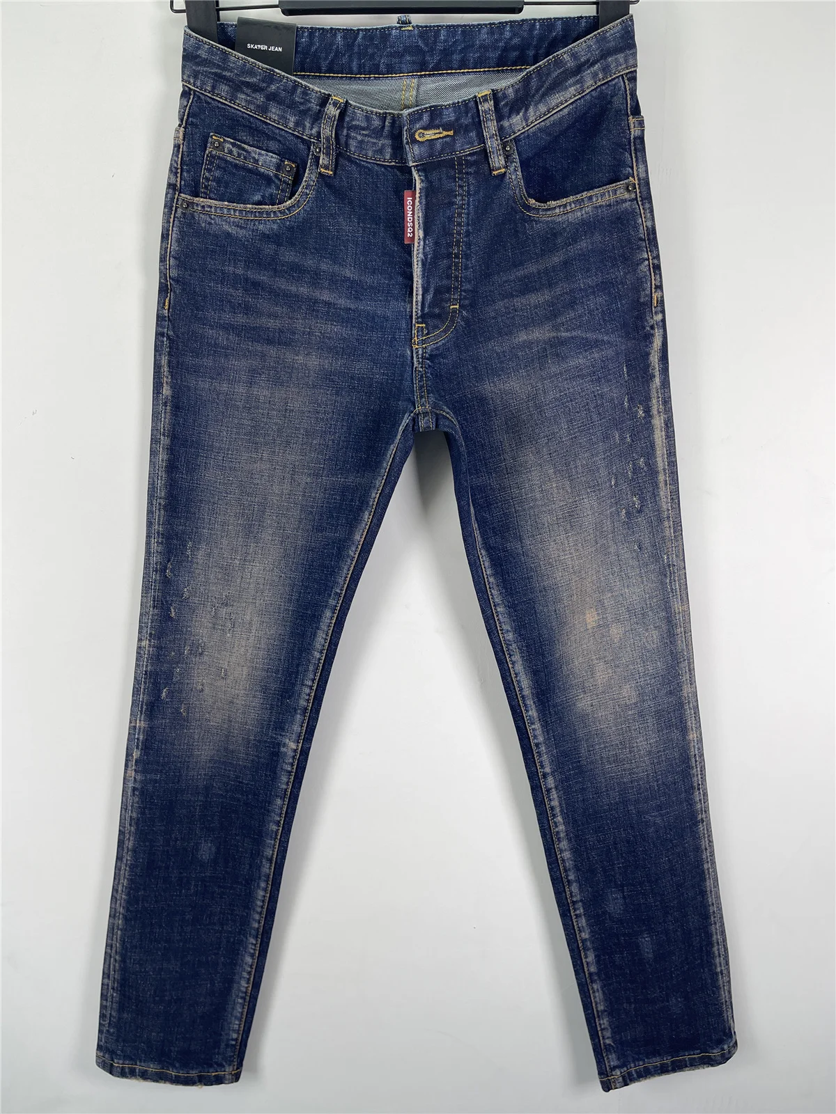 2025 spring and summer new fashion men's washed hole hot drill patch fashion feet dark blue elastic jeans men
2025 spring and summer new fashion men's washed hole hot drill patch fashion feet dark blue elastic jeans men