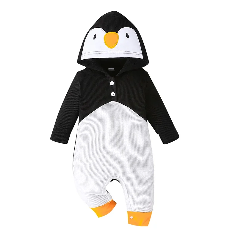 Baby Girls Boys Hoodies Rompers Penguin Shape Buttons Hooded Long Sleeve Jumpsuits Toddler Clothes Fall Bodysuits
Baby Girls Boys Hoodies Rompers Penguin Shape Buttons Hooded Long Sleeve Jumpsuits Toddler Clothes Fall Bodysuits