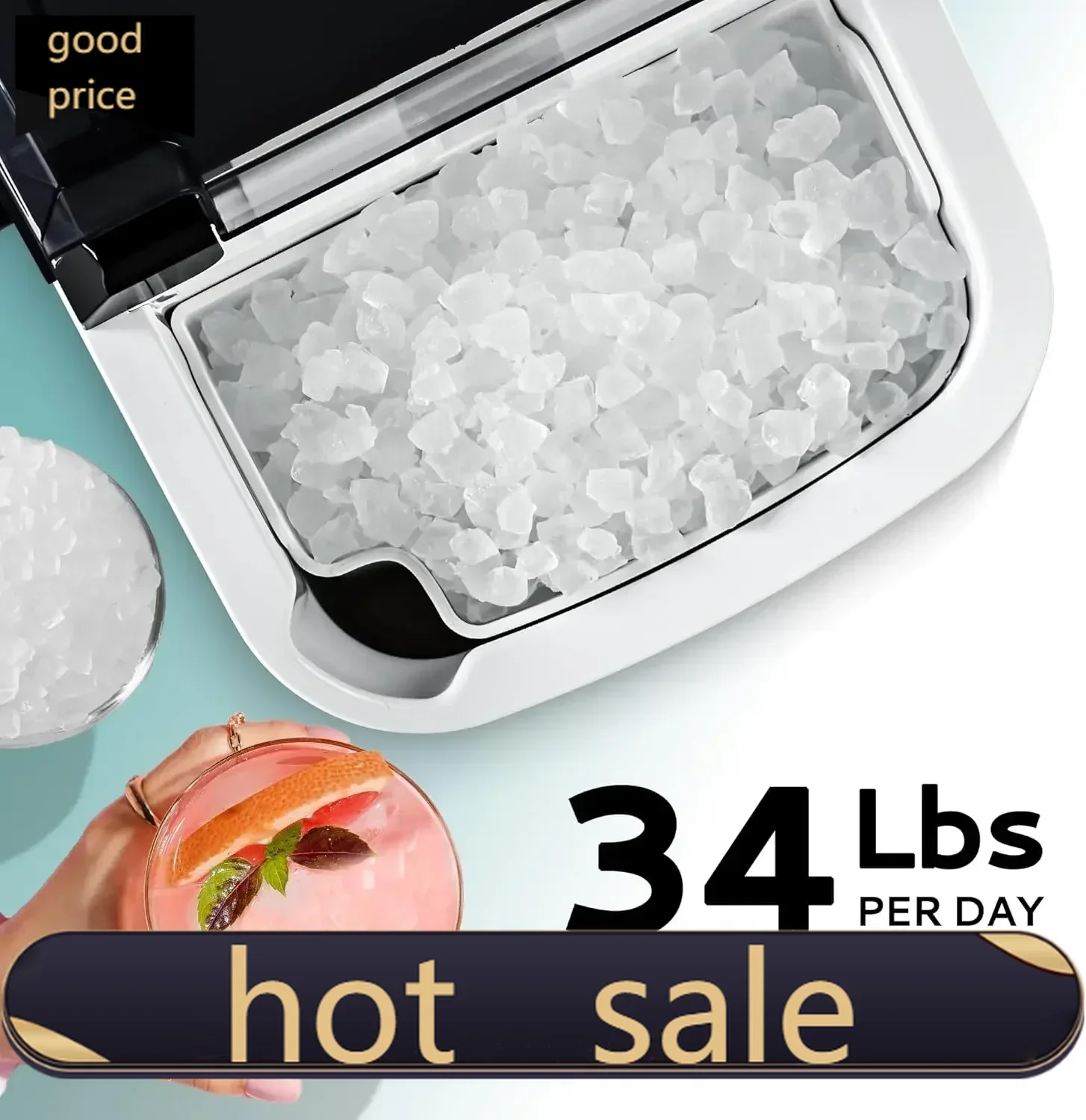 Activity price Nugget Ice Maker Countertop with Handle, Ready in 6 Mins, 34lbs Per Day, Removable Top Cover, Auto-Cleaning, Port
Activity price Nugget Ice Maker Countertop with Handle, Ready in 6 Mins, 34lbs Per Day, Removable Top Cover, Auto-Cleaning, Port