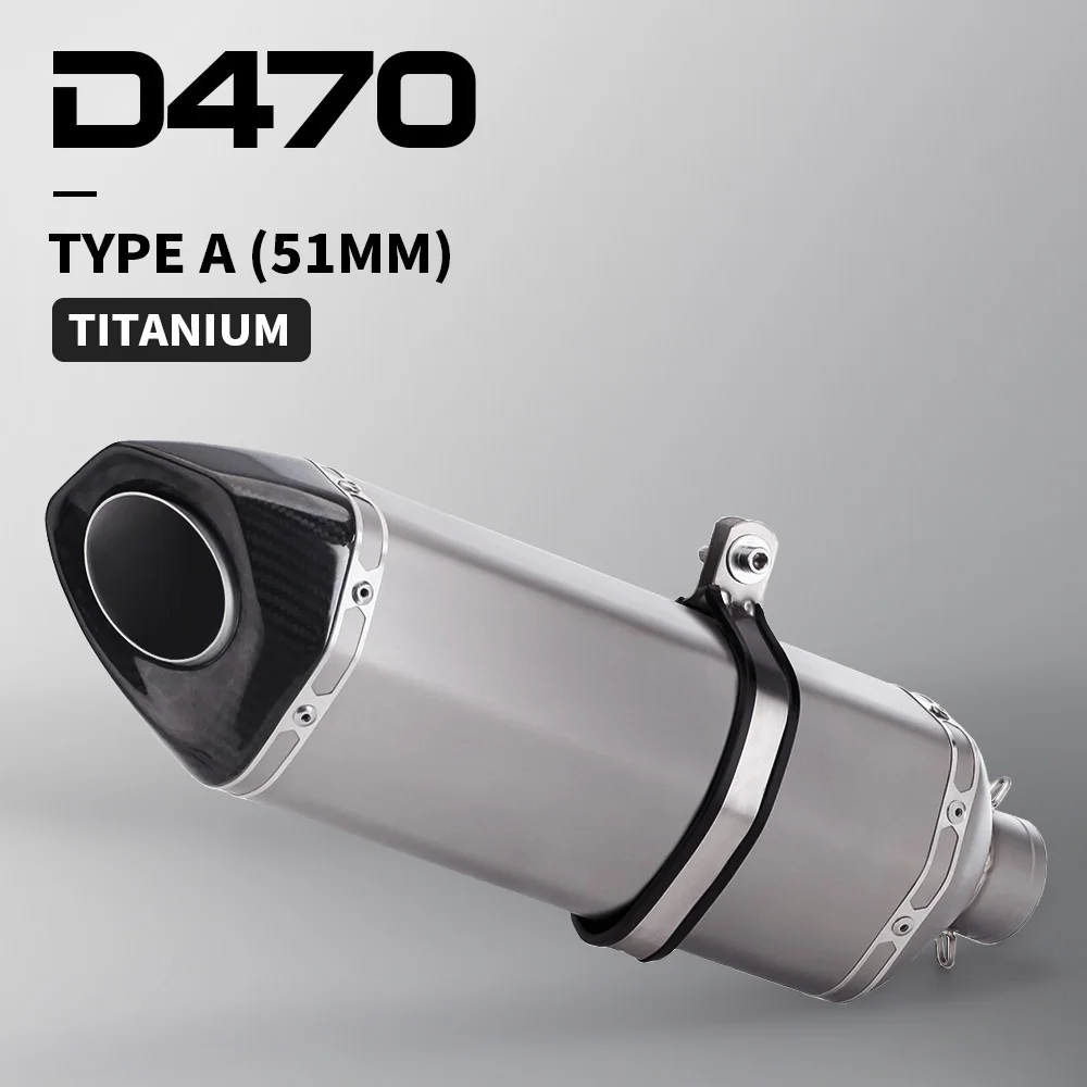 Titanium Alloy Universal 51mm Motorcycle Exhaust Muffler with DB Killer Muffler for CBR125R R3 CB750 Hornet CBR250R 470MM
Titanium Alloy Universal 51mm Motorcycle Exhaust Muffler with DB Killer Muffler for CBR125R R3 CB750 Hornet CBR250R 470MM