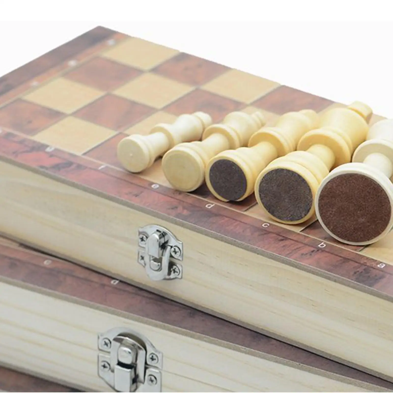 Portable 3 in 1 Board Chess Game Folding Wood Chessboard Set for Family Travel and Clever Board Games
Portable 3 in 1 Board Chess Game Folding Wood Chessboard Set for Family Travel and Clever Board Games