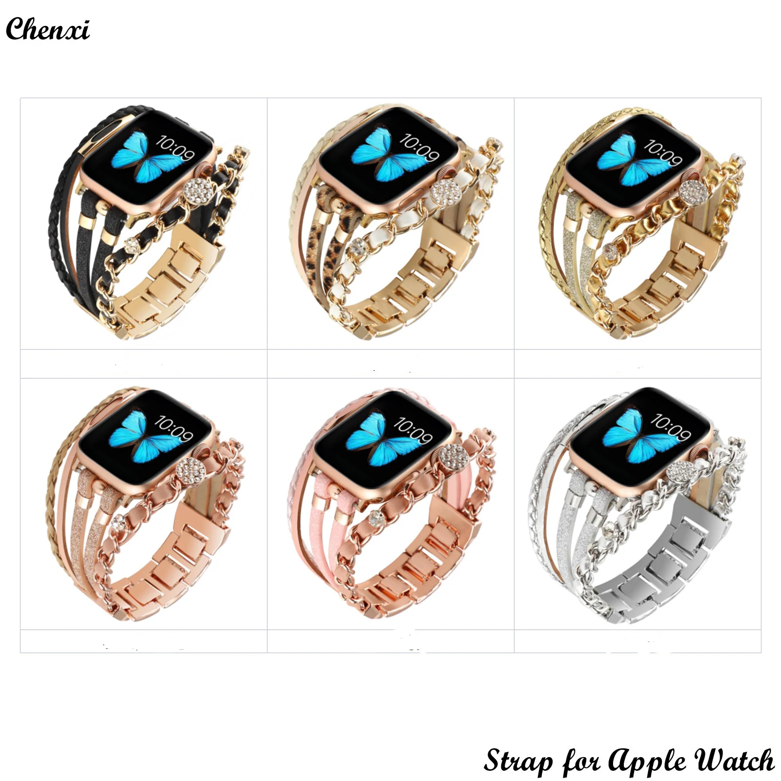 Metal Strap for Apple watch band ornament Chain bracelet loop for Iwatch 87654SE321 women pearl diamond wrist for Iwatch Ultra
Metal Strap for Apple watch band ornament Chain bracelet loop for Iwatch 87654SE321 women pearl diamond wrist for Iwatch Ultra