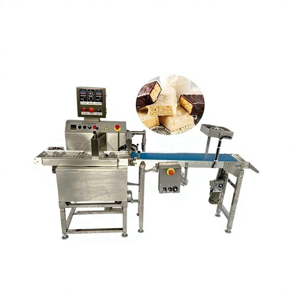 Small Chocolate Coating Machine Precise Temperature Control Uniform Coating Small-Batch Chocolate Enrober with Cooling Fan
Small Chocolate Coating Machine Precise Temperature Control Uniform Coating Small-Batch Chocolate Enrober with Cooling Fan