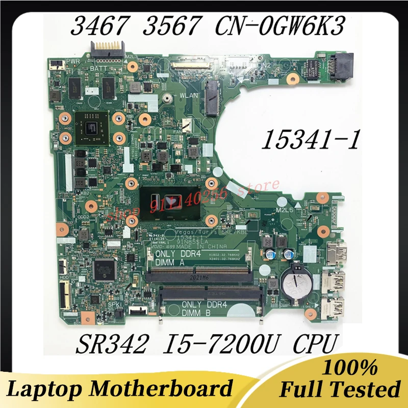 CN-0GW6K3 0GW6K3 0GW6K3 FOR DELL 14 3467 15 3567 Laptop Motherboard 15341-1 With I5-7200U CPU 100% Full Tested
CN-0GW6K3 0GW6K3 0GW6K3 FOR DELL 14 3467 15 3567 Laptop Motherboard 15341-1 With I5-7200U CPU 100% Full Tested