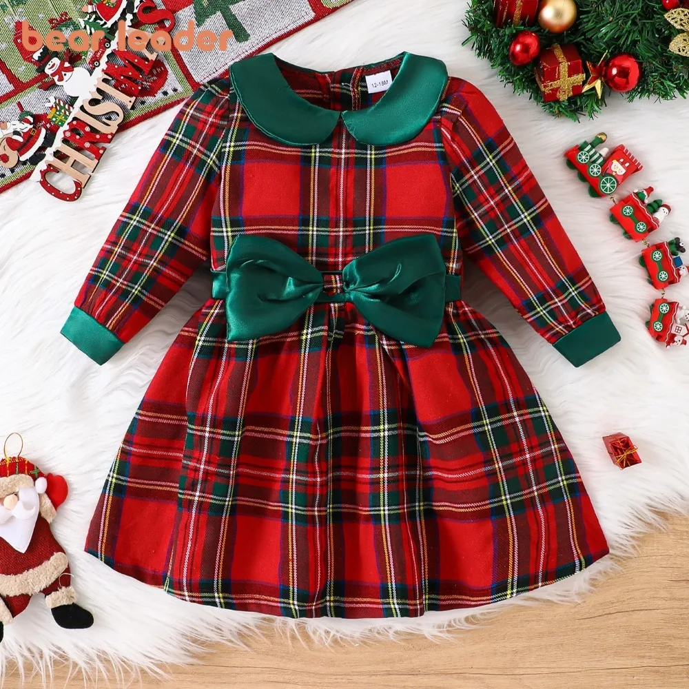 Bear Leader 2025 Autumn and Winter New Collar Long Sleeved Bow Plaid Christmas Girls' Dresses for Children Aged 1-5
Bear Leader 2025 Autumn and Winter New Collar Long Sleeved Bow Plaid Christmas Girls' Dresses for Children Aged 1-5