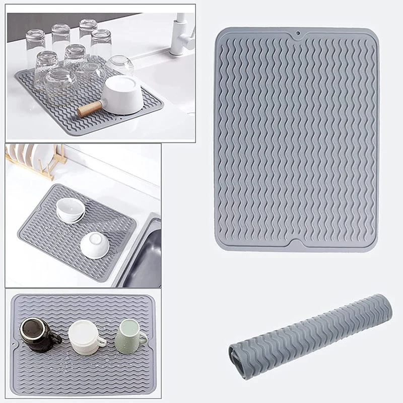 New Silicone Dish Drying Mat Heat Resistant Drying Mat For Kitchen Counter Sink Refrigerator Drawer Liner Kitchen Drying Mat
New Silicone Dish Drying Mat Heat Resistant Drying Mat For Kitchen Counter Sink Refrigerator Drawer Liner Kitchen Drying Mat