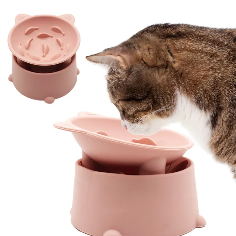 Neck Protection Cat Bowl with Adjustable Angle Silicone Pet Supplies Lifting Slow Food Bowl
Neck Protection Cat Bowl with Adjustable Angle Silicone Pet Supplies Lifting Slow Food Bowl