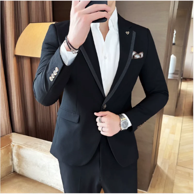 Men's Slim-Fit Two-Piece Suit Set: Jacket and Pants—A Stylish and Trendy Outfit for Formal Occasions
Men's Slim-Fit Two-Piece Suit Set: Jacket and Pants—A Stylish and Trendy Outfit for Formal Occasions