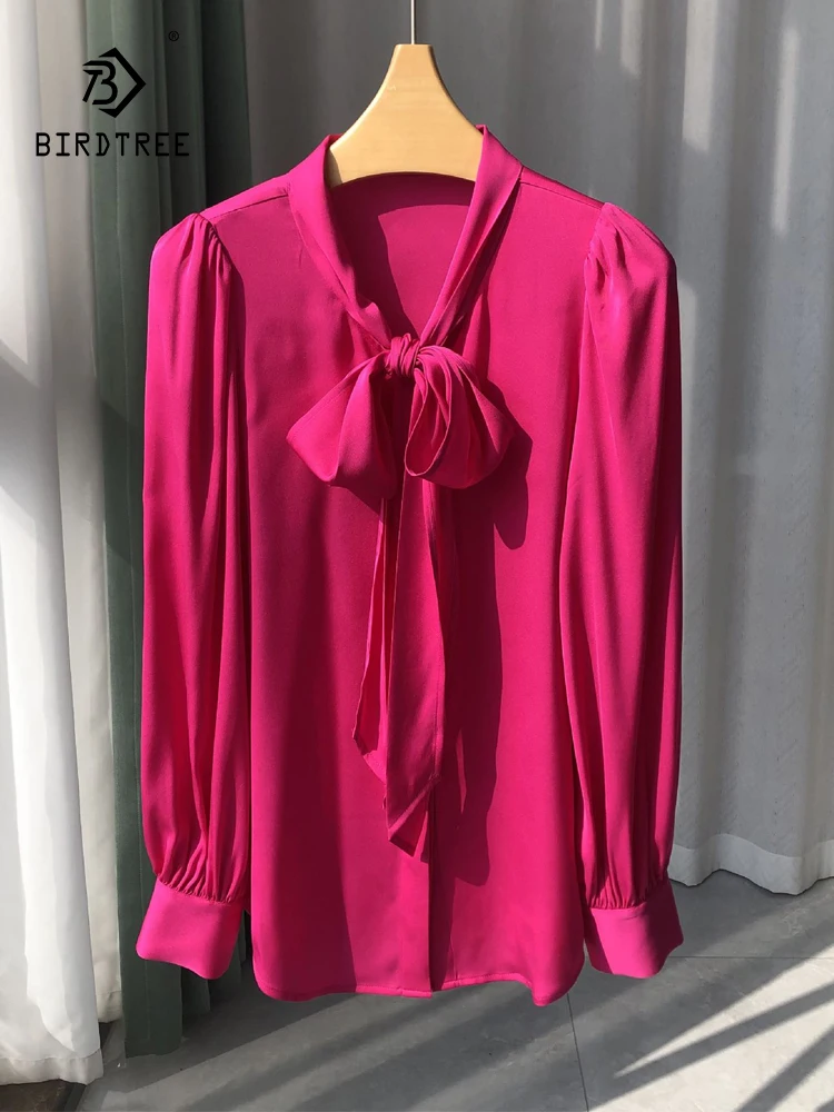 BirdTree-95% Silk 5% Spandex Elegant Shirt, Lantern Sleeve Lace-up, Women Temperament Commute Blouse, 2025 Autumn New T59489CC
BirdTree-95% Silk 5% Spandex Elegant Shirt, Lantern Sleeve Lace-up, Women Temperament Commute Blouse, 2025 Autumn New T59489CC