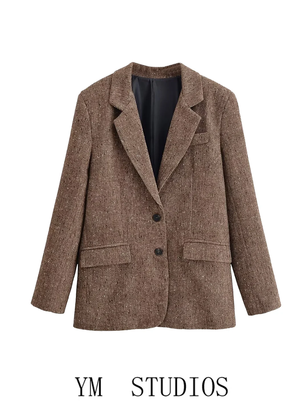Briti Sle Women's Brown Cheered Suit Jaet Warm Long Sve Polyester Fiber Office Workplace Single Button Coat
Briti Sle Women's Brown Cheered Suit Jaet Warm Long Sve Polyester Fiber Office Workplace Single Button Coat