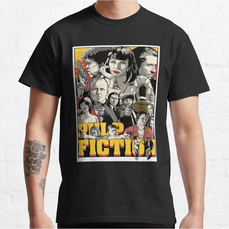 All Fiction Actors 80s vintage movie Pulp fiction Short-sleeve crewneck T-shirt for men large size Adult Tops S-6xl
All Fiction Actors 80s vintage movie Pulp fiction Short-sleeve crewneck T-shirt for men large size Adult Tops S-6xl