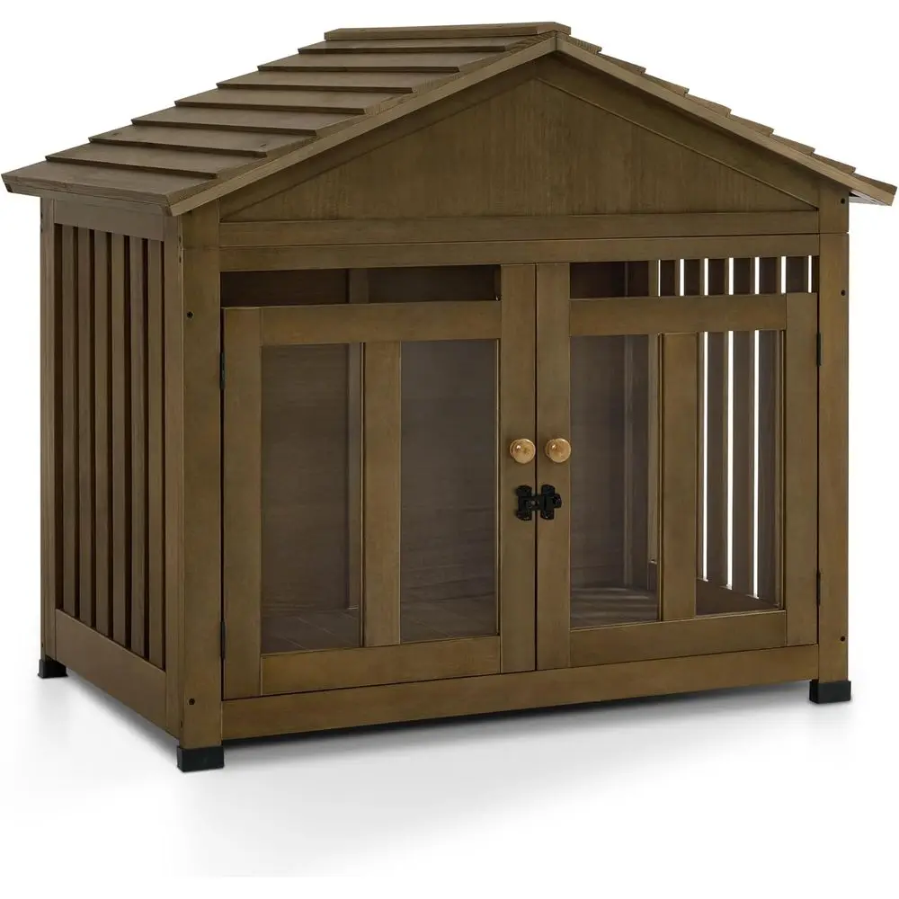 Solid Wooden Dog House, Medium Size, Suitable for Small/Medium Dogs, Brown JD54 Indoor Kennel
Solid Wooden Dog House, Medium Size, Suitable for Small/Medium Dogs, Brown JD54 Indoor Kennel