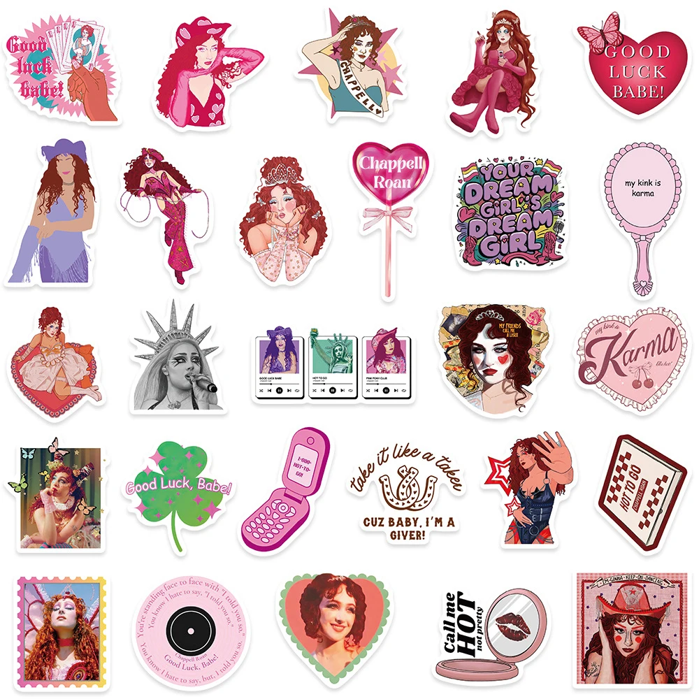10/30/52pcs Chappell Roan Graffiti Stickers Singer Cool Cartoon Sticker Decoration DIY Water Bottle Phone Guitar Decals Packing
10/30/52pcs Chappell Roan Graffiti Stickers Singer Cool Cartoon Sticker Decoration DIY Water Bottle Phone Guitar Decals Packing