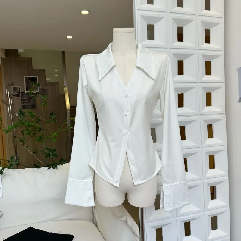 Autumn French High Street V Neck O Long Sleeve Base Blouse Y2k Solid Simple Office Lady Lazy Women Clothes Sexy Slim Punk Tops
Autumn French High Street V Neck O Long Sleeve Base Blouse Y2k Solid Simple Office Lady Lazy Women Clothes Sexy Slim Punk Tops