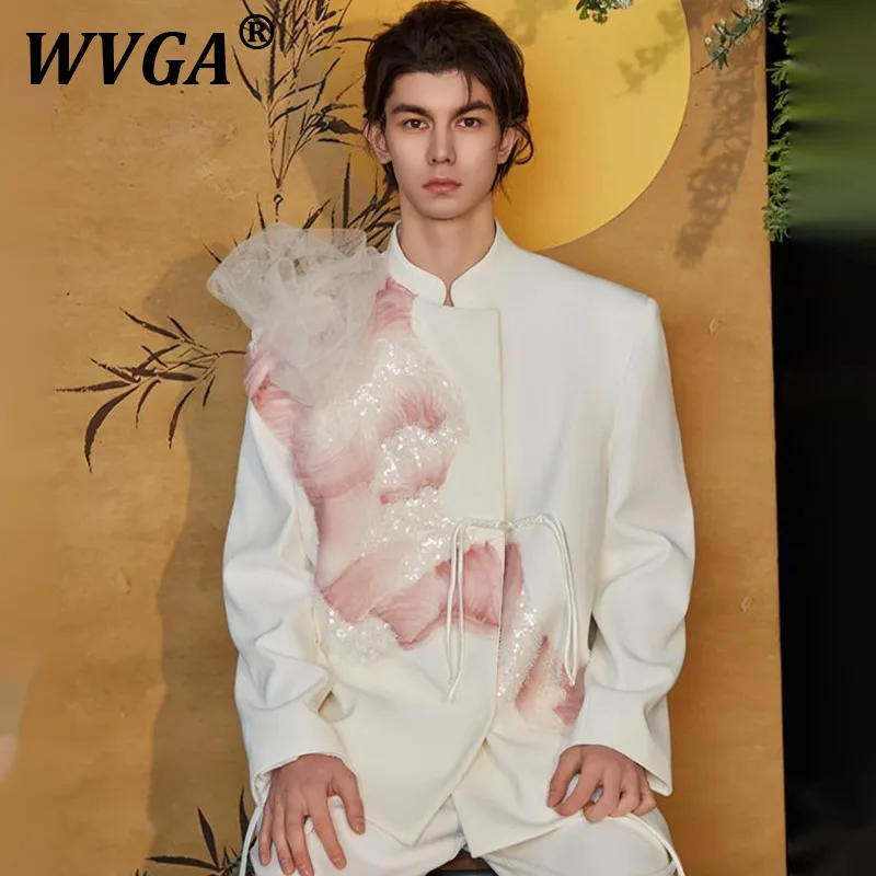 WVGA Blazer Spring Autumn New Man Tide China-Chic Button Stand Collar Niche Casual Patchwork Long Sleeve Suit Jackets Ins W10947
WVGA Blazer Spring Autumn New Man Tide China-Chic Button Stand Collar Niche Casual Patchwork Long Sleeve Suit Jackets Ins W10947